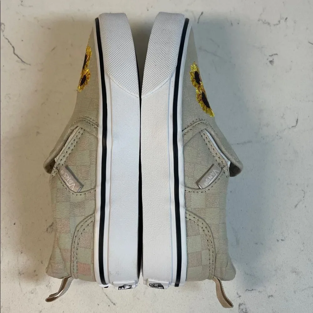 Vans® Asher Sunflower Kids' Slip-On Shoes Size 13